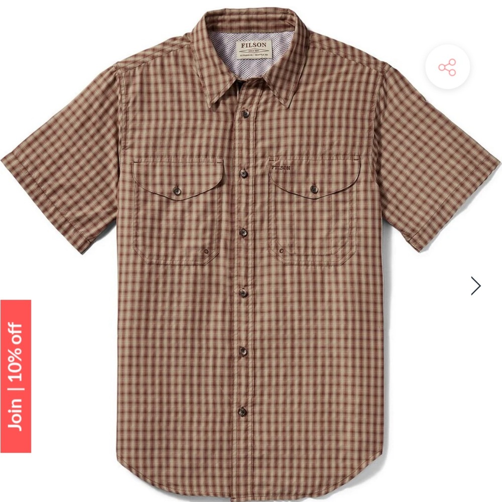 FILSON TWIN LAKES SHORT SLEEVE SPORT SHIRT